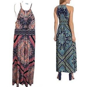 London Style‎ Collection Knit Paisley Maxi Dress